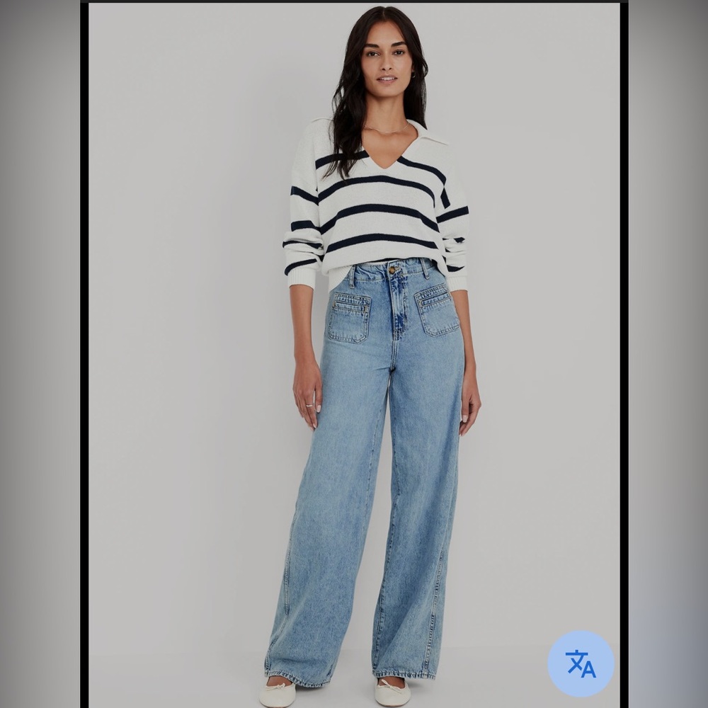 Old Navy Light Blue Wide-Leg Jeans